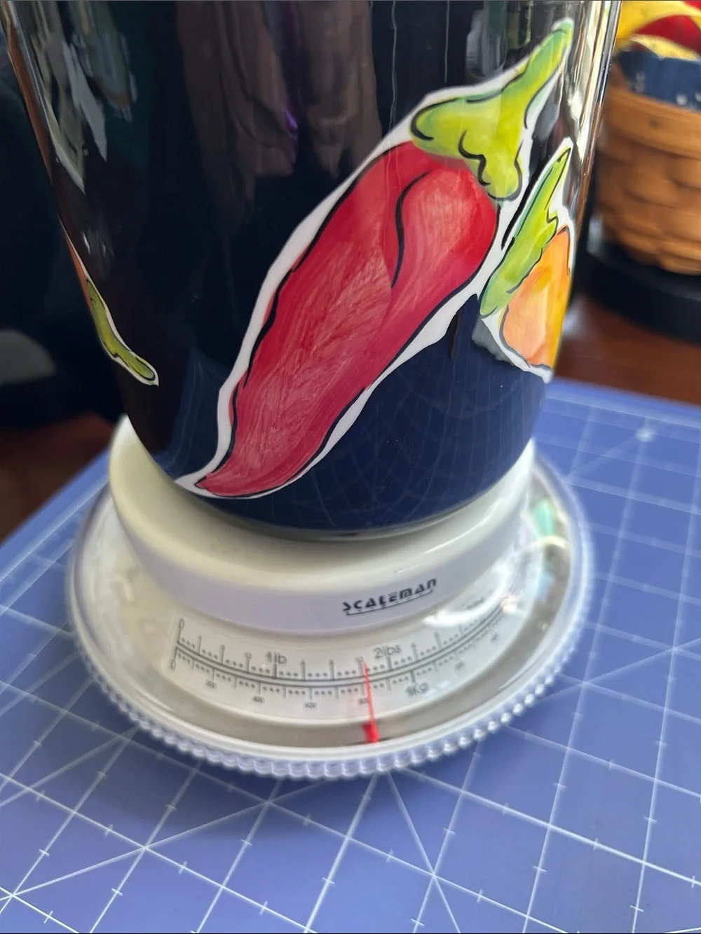 Houseware by Mary Jane Mitchell utensil-ware-crock multiple painted peppers